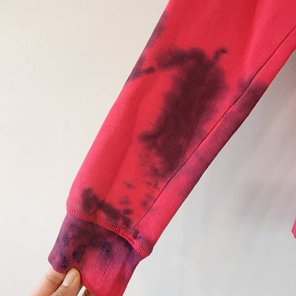 The North Face Pink Tie Dye Pullover Hoodie Sweatshirt Women's M - Picture 5 of 9